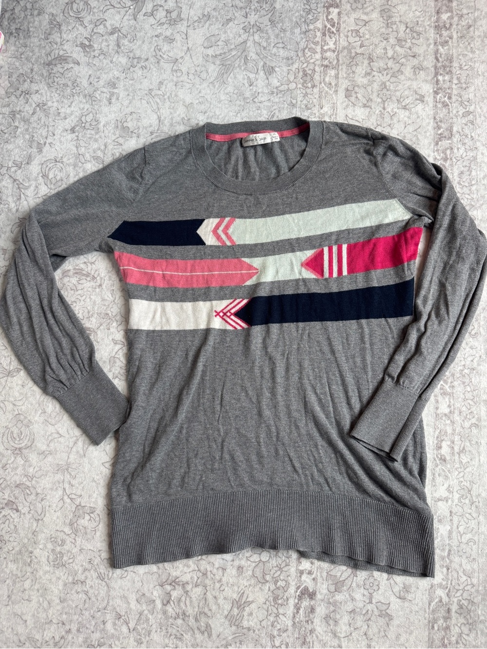 Summer & Sage Gray Crewneck Sweater